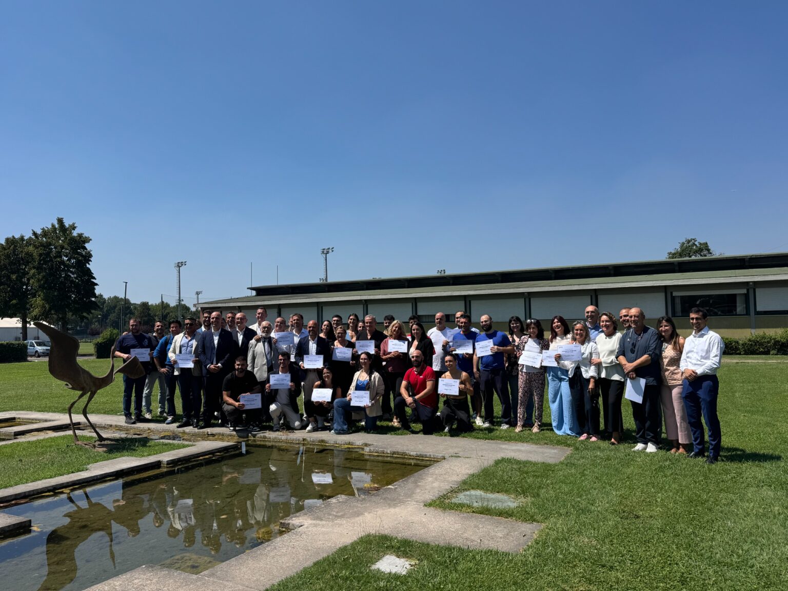 Foto di gruppo dei partecipanti al corso OPES per Dirigenti Sportivi al Centro Giulio Onesti