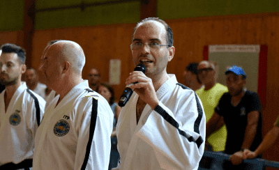 Master Giuseppe Lanotte durante un intervento pubblico